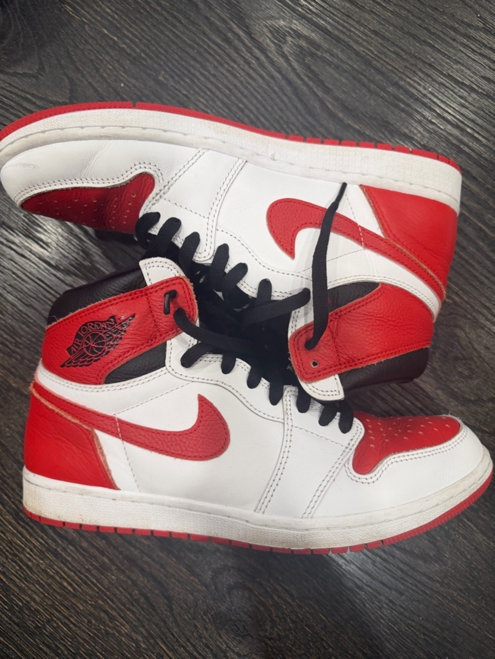 Nike Air Jordan 1 Retro High OG Heritage University Red White (Men's) men’s 10